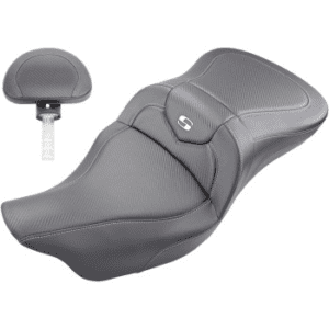 SADDLEMEN Extended Reach RoadSofa™ Seat - Carbon Fiber - Backrest - '08-'23 FL 808-07B-186BR